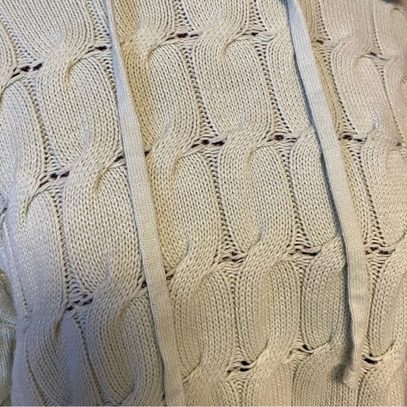 Saturday Sunday Anthropologie Sz L Soft Green Knit Pull Over Hoodie Sweater - Picture 4 of 5